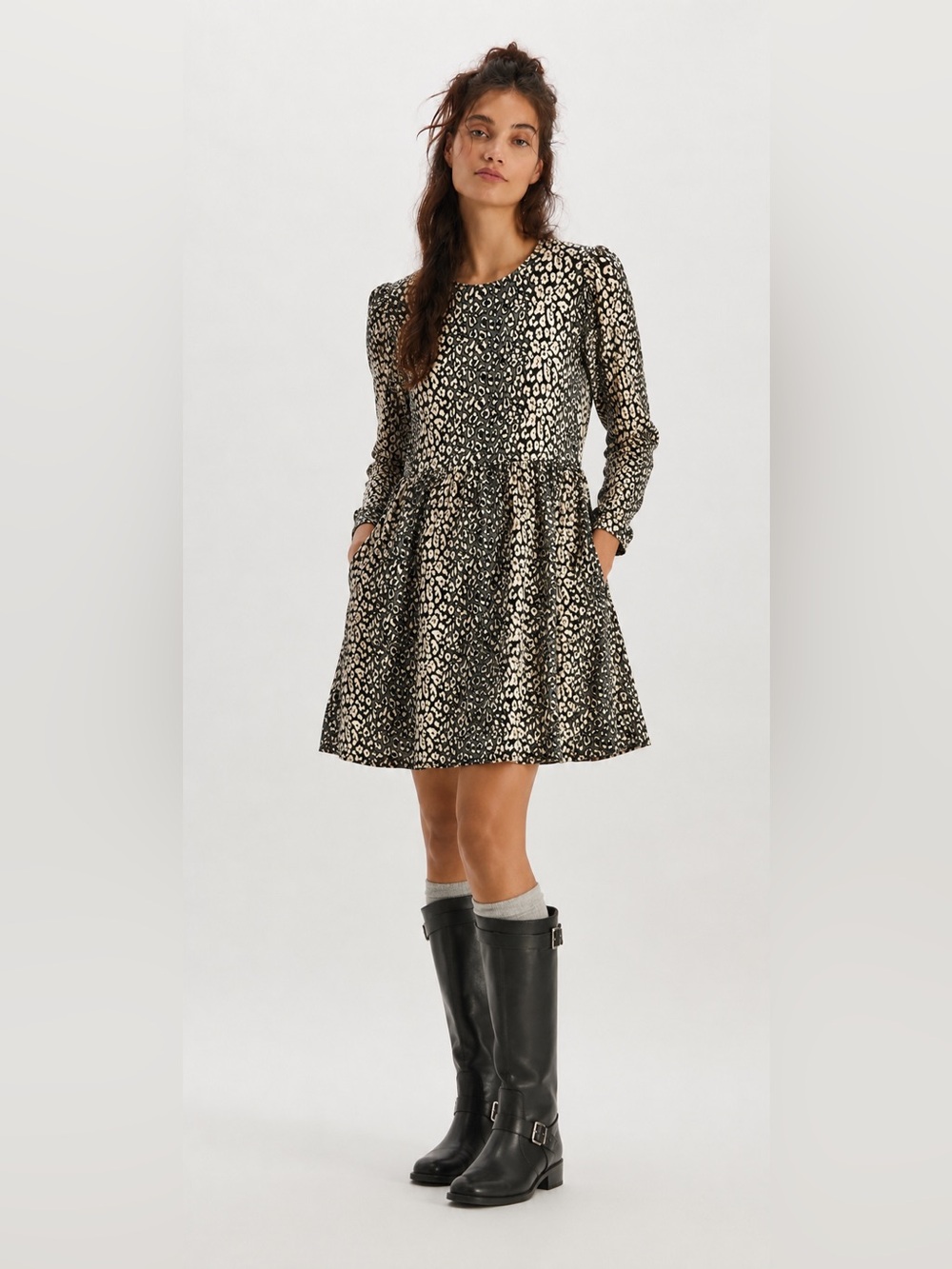 #5 🌷Zara Leopard Print Long Sleeve Dress - Picture 1 of 6